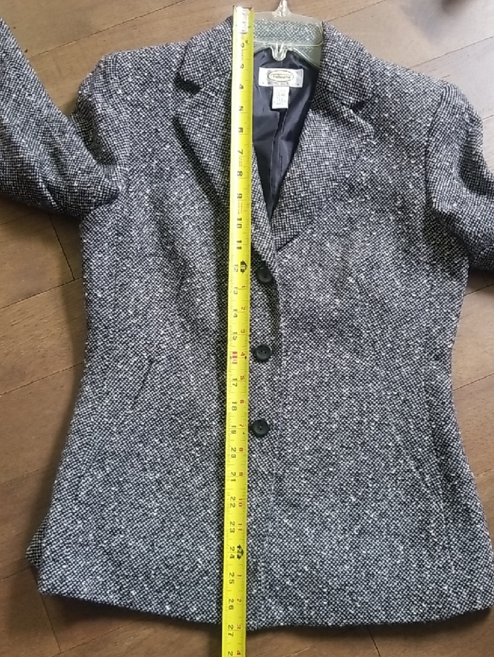Talbots Black and White Tweed Petite Blazer - Picture 9 of 10